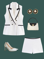 The Monaco Shorts Set- White