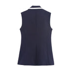 The Monaco- Navy Contrast Vest