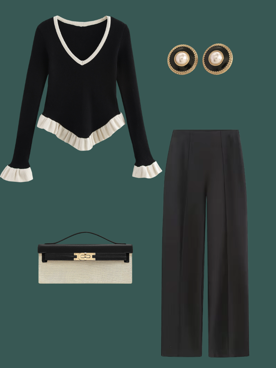 Midnight Ruffle Set