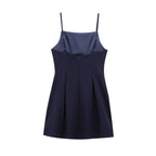 Palmetto Court Dress-Navy