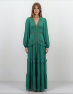 Linden Estate Dress- Forest Green