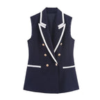 The Monaco- Navy Contrast Vest