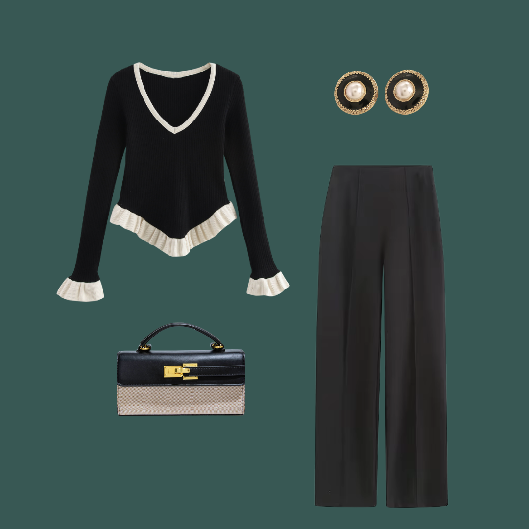 Midnight Ruffle Set