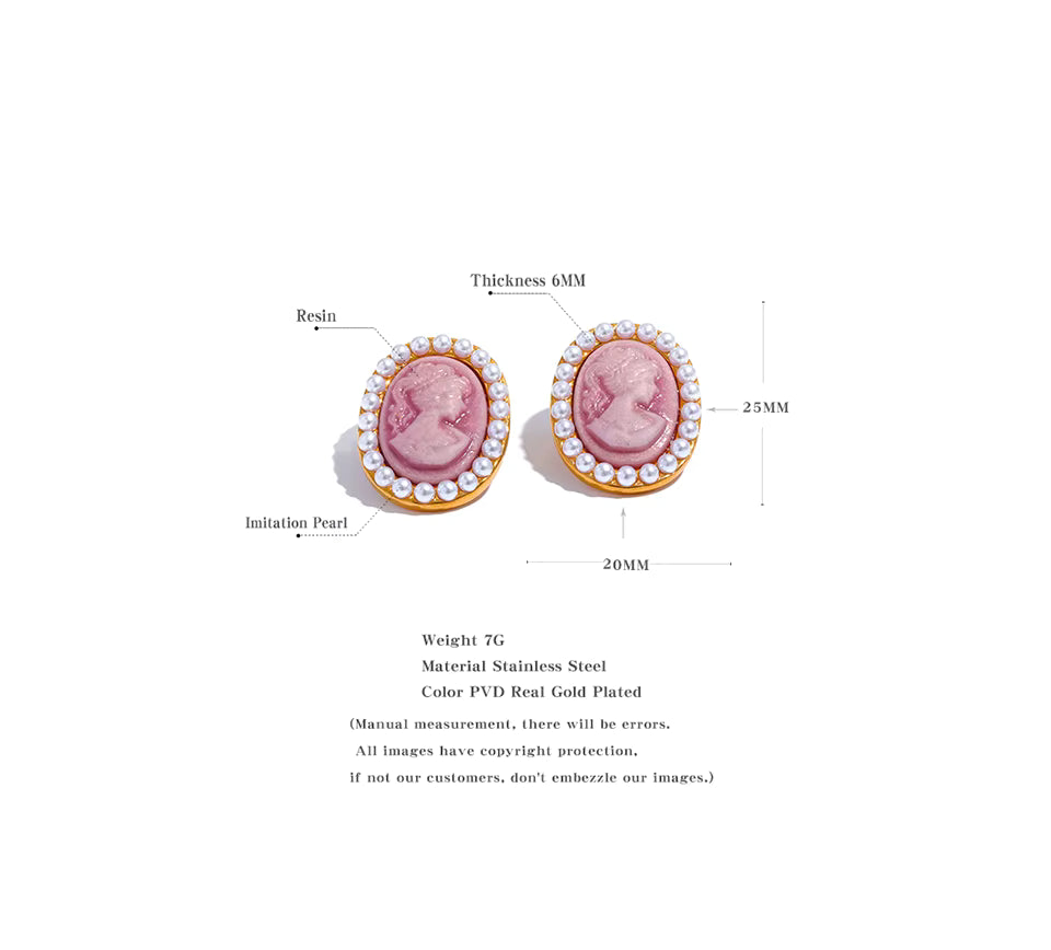 Rosalie Cameo Earrings