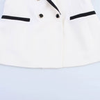 The Monaco-White Contrast Vest