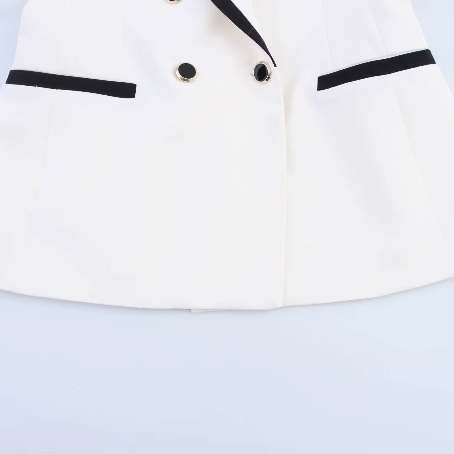 The Monaco-White Contrast Vest