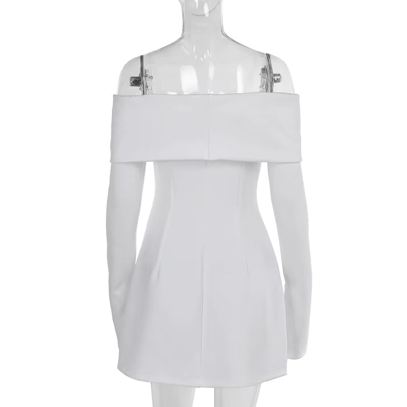 The Palm Court Off Shoulder Mini Dress