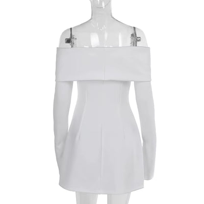 The Palm Court Off Shoulder Mini Dress