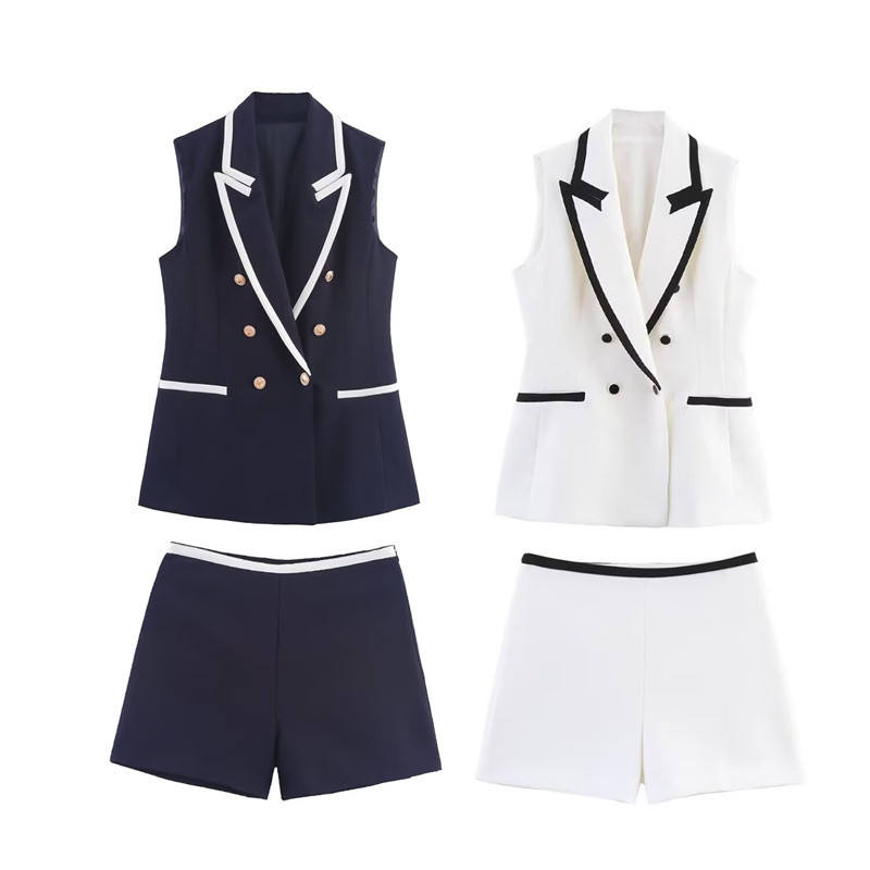 Monaco Navy Contrast Vest