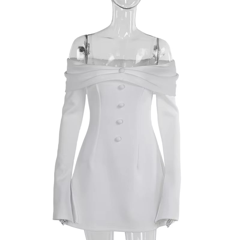 The Palm Court Off Shoulder Mini Dress