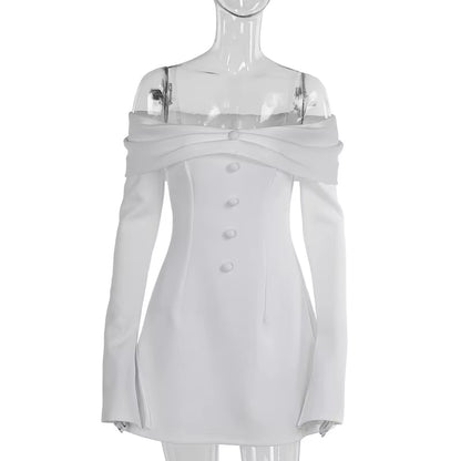 The Palm Court Off Shoulder Mini Dress