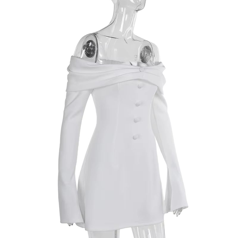 The Palm Court Off Shoulder Mini Dress