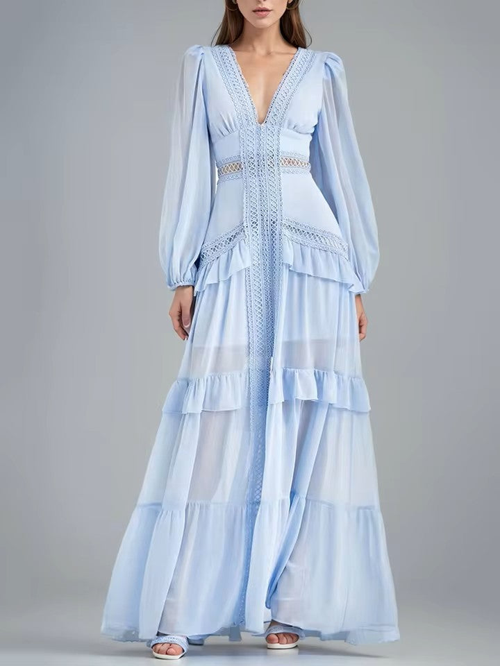 Linden Estate Dress- Baby Blue