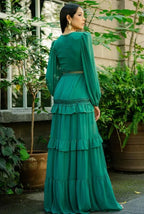 Linden Estate Dress- Forest Green