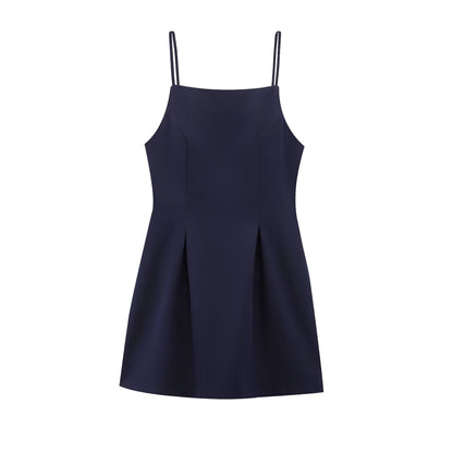 Palmetto Court Dress-Navy