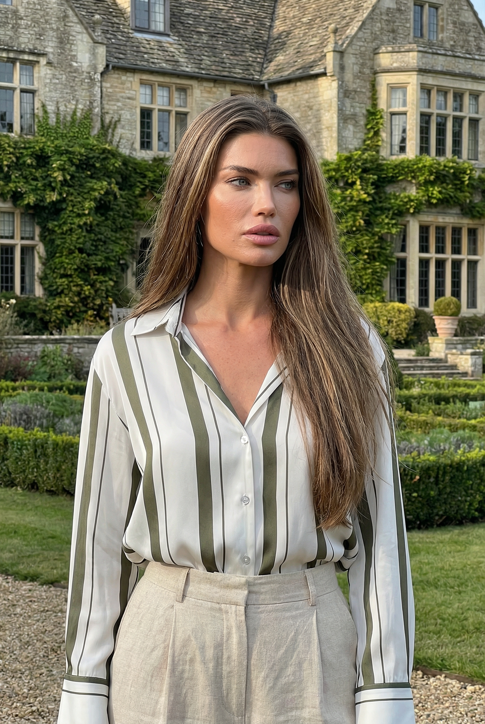 Vintage Sage Stripe Shirt