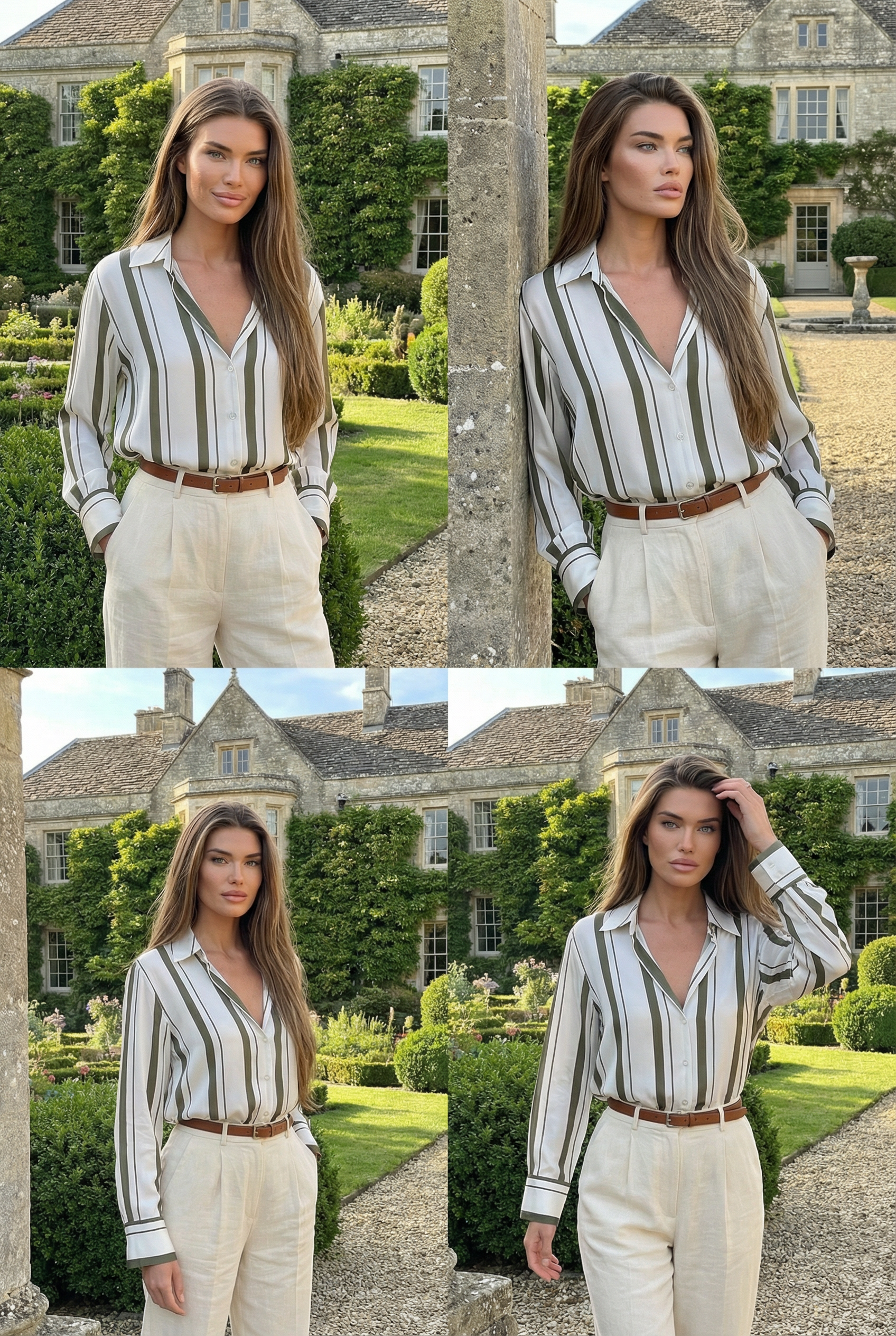 Vintage Sage Stripe Shirt