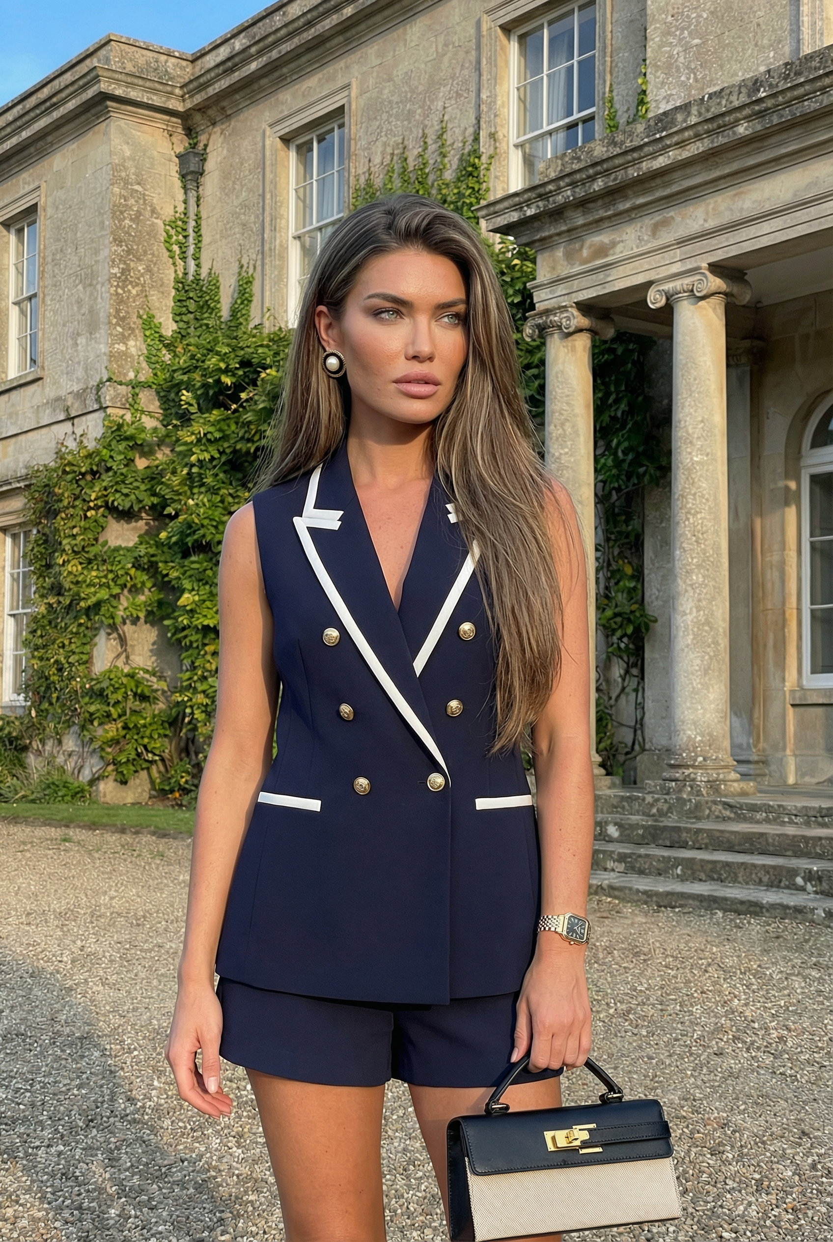 Monaco Shorts Set- Navy