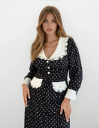 Rive Gauche Collar Maxi Dress