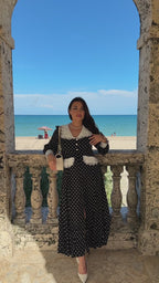 Rive Gauche Collar Maxi Dress