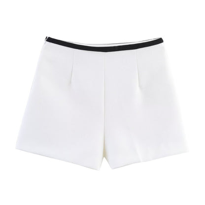 The Monaco- White Contrast Shorts